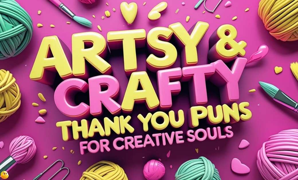 Artsy & Crafty Thank You Puns for Creative Souls