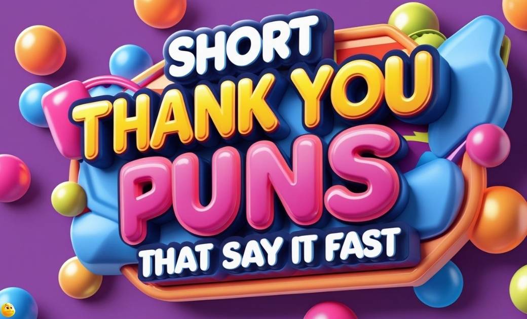Short Thank You Puns That Say It Fast